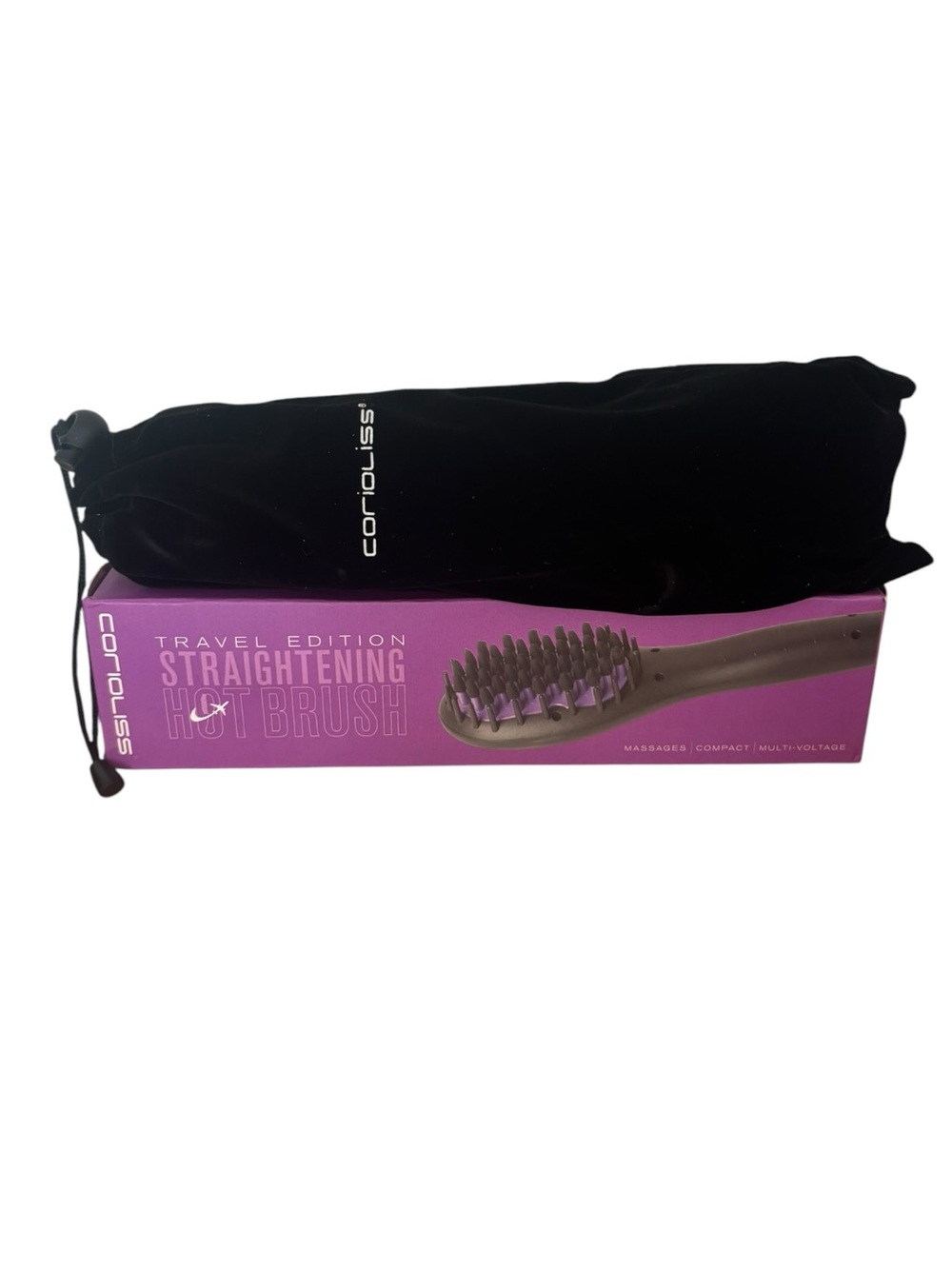 Coroliss Travel Edition Straightening Hot Brush - Purple - Picture 3 of 4